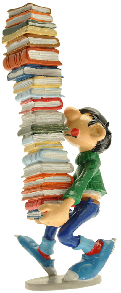 Figurine métal Gaston - Gaston et les livres (pixi)