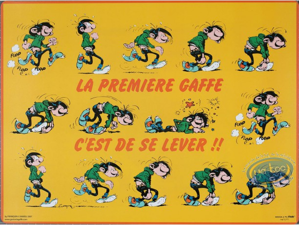 Gaston Lagaffe - 2 sets de table – La 1ère gaffe c’est de se lever