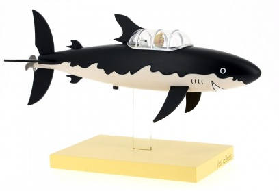 Figurine résine Tintin - Les icônes - Tintin dans sous-marin requin
