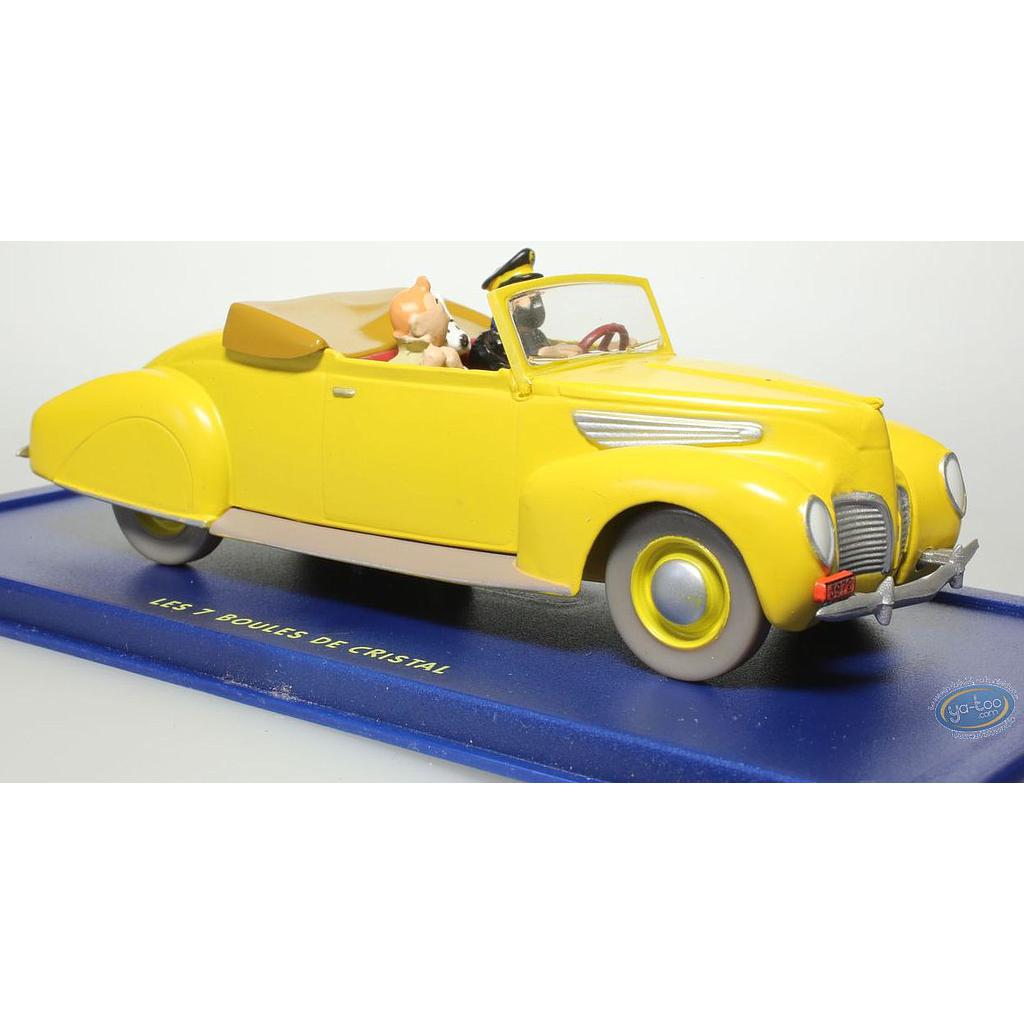 Voiture Tintin 1/43è #012 – Le cabriolet Lincoln Zéphyr du capitaine Haddock "Les 7 boules de cristal" (1948) (bte bordeaux)