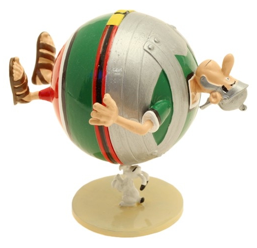 Figurine métal Astérix - Idéfix et le légionaire ballon (Pixi)