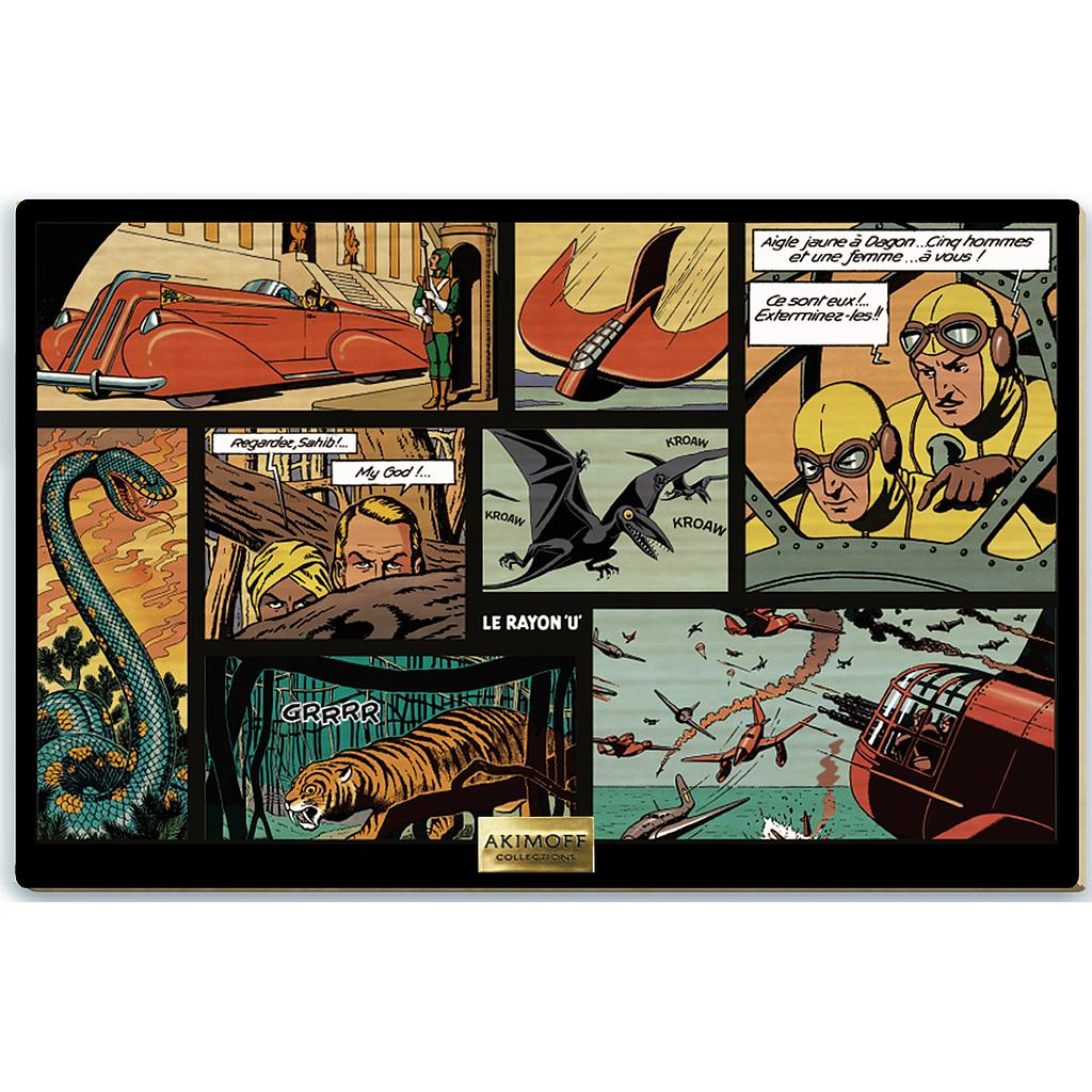 Tableau en bois Avant Blake & Mortimer - T01 Scènes du Rayon U