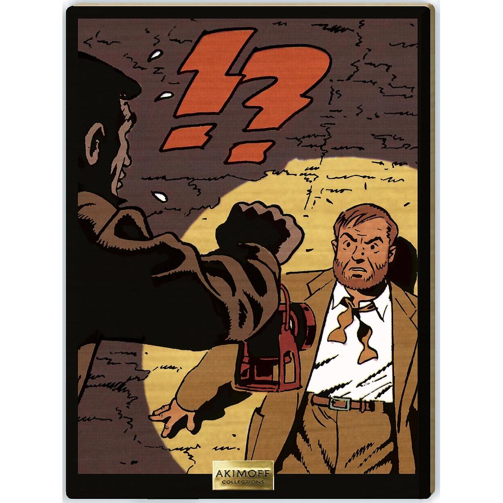 Tableau en bois Blake & Mortimer - L'affaire du collier - Mortimer !?