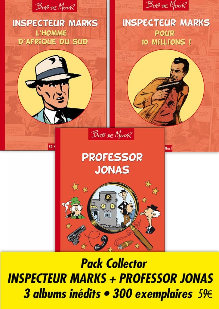 Bob de Moor - Pack collector Inspecteur Marks + Professor Jonas