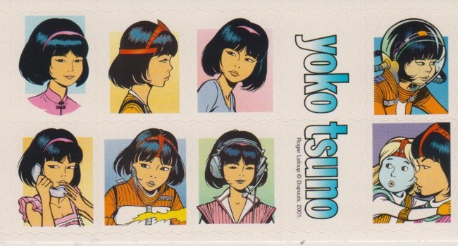 Timbres autocollants Yoko Tsuno