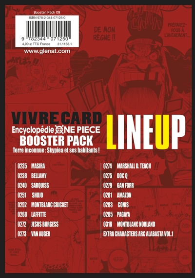 One Piece Vivre Card - Saison 01 - T10 - Booster Pack - Terre inconnue : Skypiea et ses habitants !!
