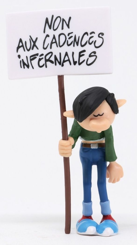 Figurine PVC Gaston Lagaffe - Non aux cadences infernales