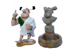 Figurine métal Astérix - Aplusbégalix devant son monument (Pixi)