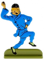 Figurine métal Tintin en relief – Le Lotus bleu