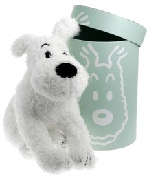 Peluche Tintin - Milou souple 37cm + Boîte