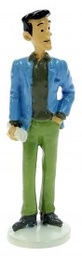 Tintin figurine métal - Carte de voeux 1972 - Journaliste JC de la Batellière