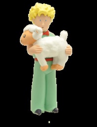 Figurine PVC Le petit Prince - Le petit Prince porte un mouton