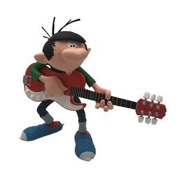 Figurine résine Gaston - Rock et guitare (Attakus)