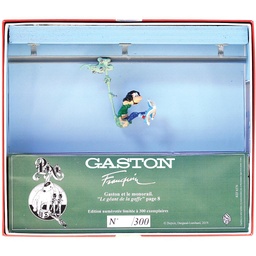 Figurine métal Gaston - Les inventions - Le monorail de couloir (avec décor) (Pixi)