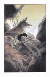 Sérigraphie Frank Pé - Manon et le loup