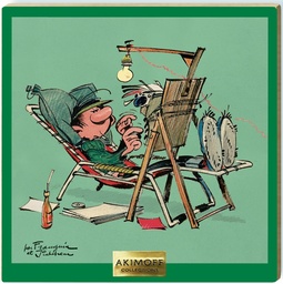 Tableau en bois Gaston Lagaffe N°11 – Bureau des gaffes