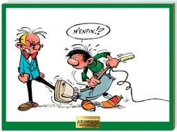 Tableau en bois Gaston Lagaffe N°08 – L’aspirateur