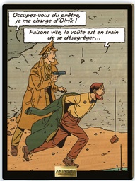 Tableau en bois Blake & Mortimer - Signé Olrik - A la poursuite d'Olrik