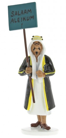 Tintin figurine métal - Carte de voeux 1972 - Emir Ben Kalish Ezab