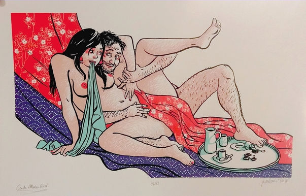 Sérigraphie Mermilliod & Tripp - 4 mains N° 09/1 (60x40)