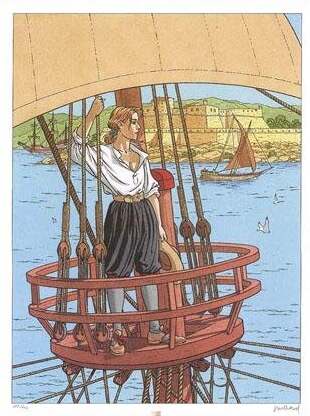 Affiche édition d'art Juillard - Ariane en vigie (50x40) Numérotée & Signée 400 ex.