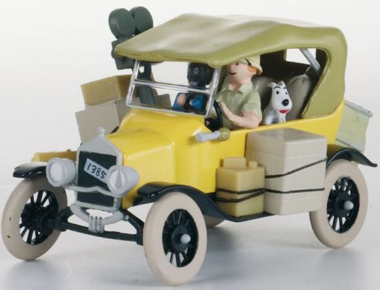 Voiture Tintin 1/43è #003 - La Ford T jaune "Tintin au Congo" (1946)