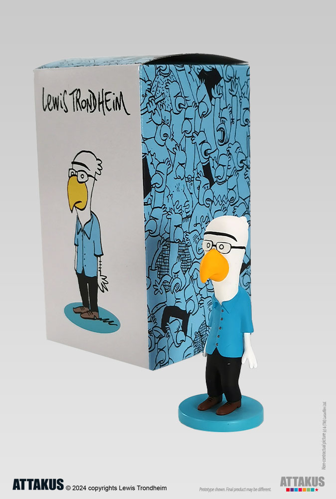 Figurine résine Lewis Trondheim caricature
