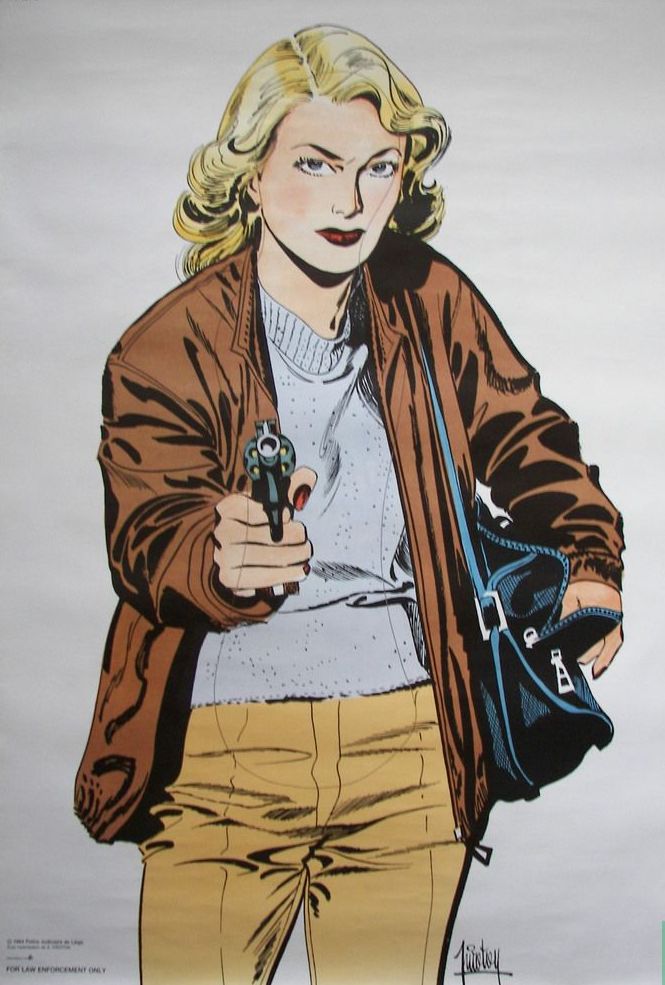 Poster - Cible PJ Liège - Piroton : Femme avec un sac en bandouillère 1