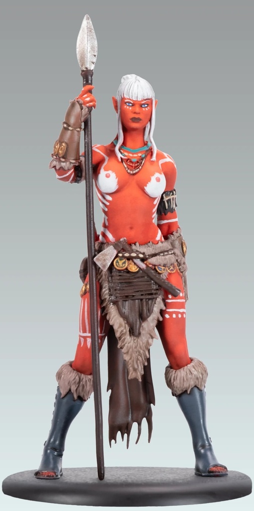 Figurine résine Mondes d'Aquilon - Elfes - Lea'Saa l'elfe rouge