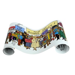 Hergé Poster frise - Carte de voeux 1972 (180x29)