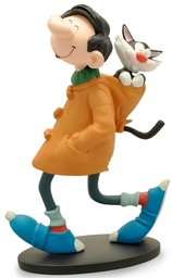 Figurine résine Gaston - Le chat dans la capuche du duffelcoat (Collectoys)