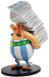 Figurine résine Astérix - Obélix et la pile de livres (Collectoys)