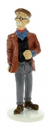 Tintin figurine métal - Carte de voeux 1972 - Monsieur Boullu le marbrier