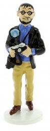 Tintin figurine métal - Carte de voeux 1972 - Le photographe Walter Rizotto