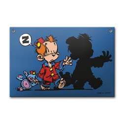 Plaque émaillée Le Petit Spirou somnambule