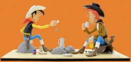 Figurine résine Lucky Luke -  Lucky Luke & Calamity Jane(LMZ)