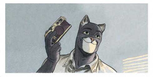 Poster Guarnido Blacksad - L'appareil photo (23x45) Signée