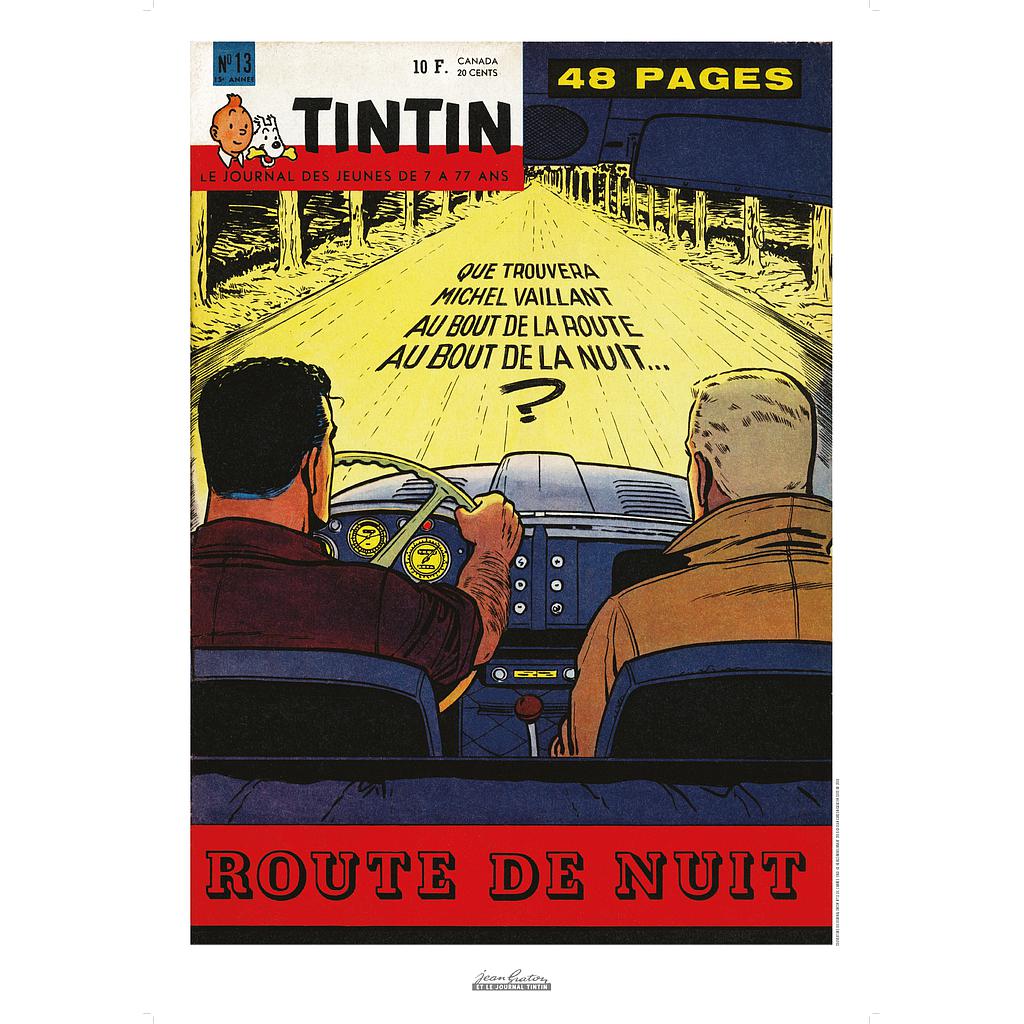 Poster Jean Graton – Couverture Tintin 1960 n°13