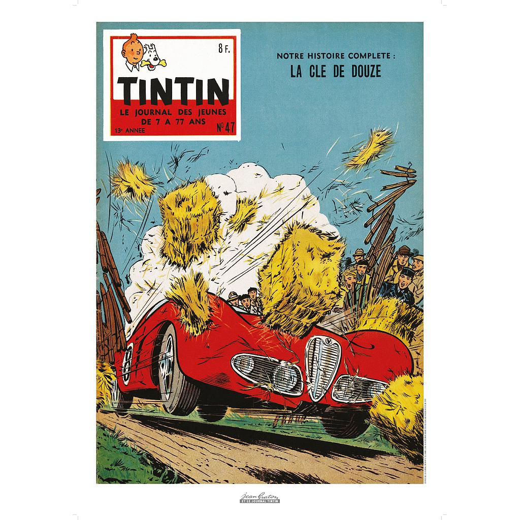 Poster Jean Graton – Couverture Tintin 1958 n°47