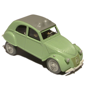 Voiture Tintin 1/43è #006 - La Citroën 2CV des Dupondt "L'affaire Tournesol" (1956) (bte bordeaux)