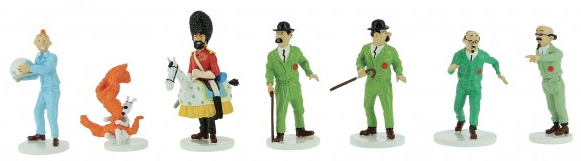 Figurine métal Tintin - Lune 7 personnages