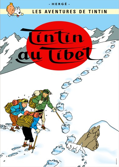 Poster Hergé Couv Les aventures de Tintin T17 - On a marché sur la lune (50x70)