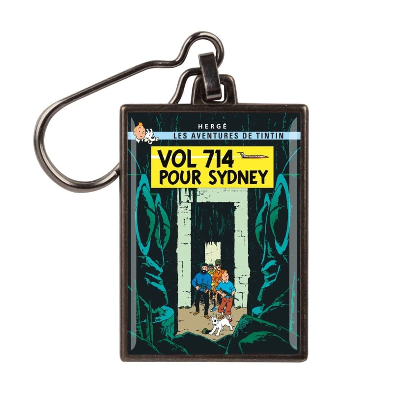 Figurine porte-clé métal Tintin - Couverture T22 Vol 714 pour Sidney