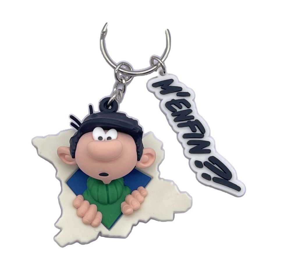 Figurine porte-clé PVC Gaston Lagaffe - Papier déchiré - M'enfin ?!