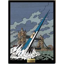 Tableau en bois Blake & Mortimer - L’espadon surgit de La Tamise devant Tower Bridge