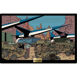 Tableau en bois Blake & Mortimer - Evacuation des espadons