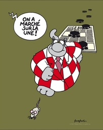 Geluck - Le chat UNE (Affiche 50X40 sous tube)