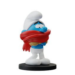 Figurine résine Les Schtroumpfs - Blue Resin - Le Schtroumpf frileux