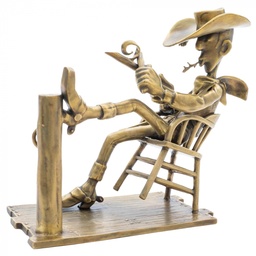 Figurine bronze Lucky Luke - Lucky Luke se balance