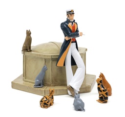 Figurine métal Corto Maltese et les chats (Pixi)